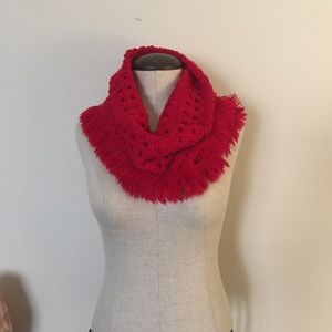 American Eagle Red Cowl Knit Scarf